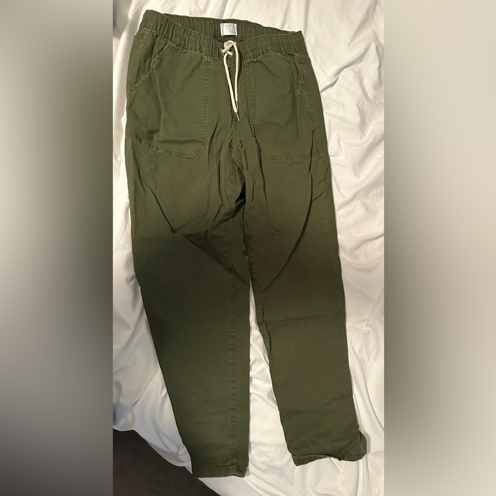 Time and Tru Women's High Rise Relaxed Fit Cropped pants